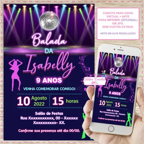 Convite Digital Balada/discoteca