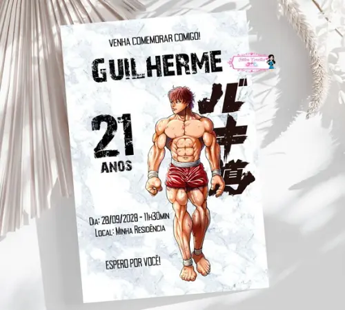 Convite Digital Baki The Grappler