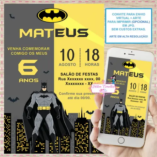 Convite Digital Batman