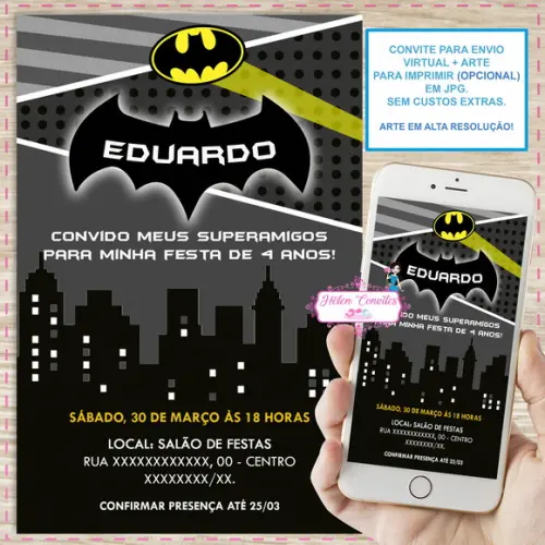 Convite Digital Batman