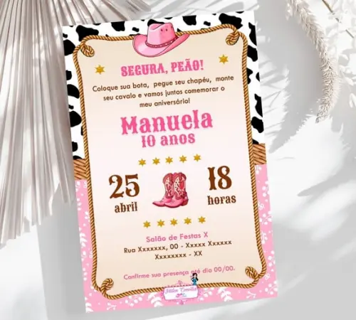 Convite Digital Boiadeira ou Country