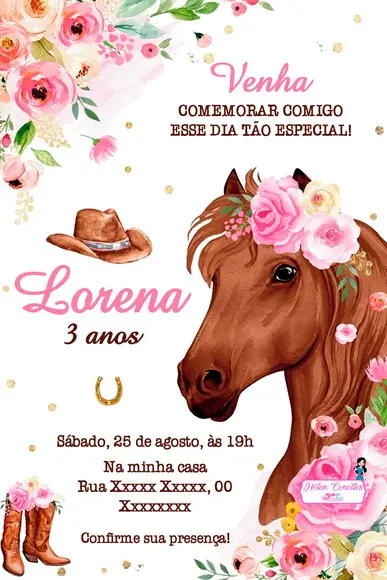 Convite Digital Boiadeira ou Country