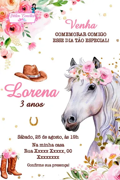 Convite Digital Boiadeira ou Country