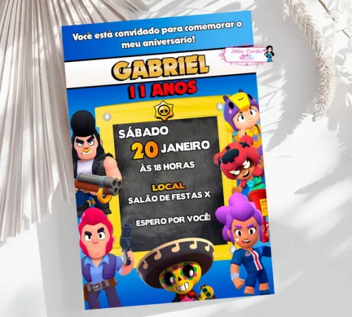 Convite Digital Brawl Stars