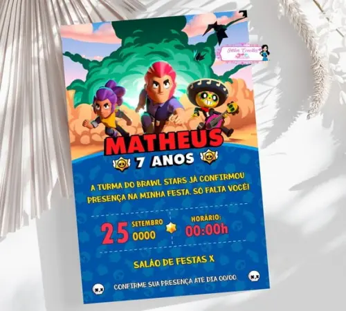 Convite Digital Brawl Stars