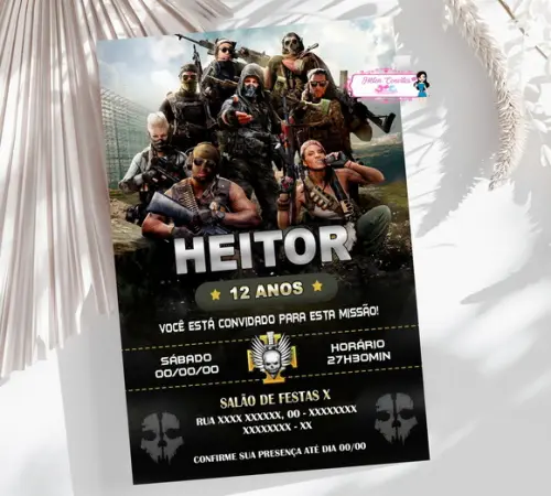 Convite Digital Call Of Duty