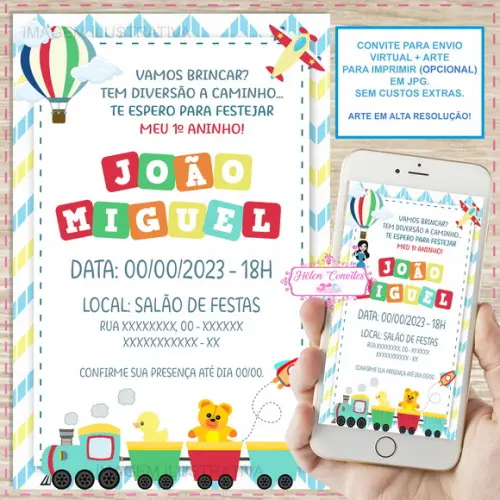 Convite Digital Brinquedos