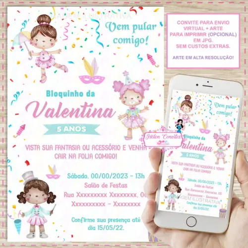 Convite Digital Carnaval