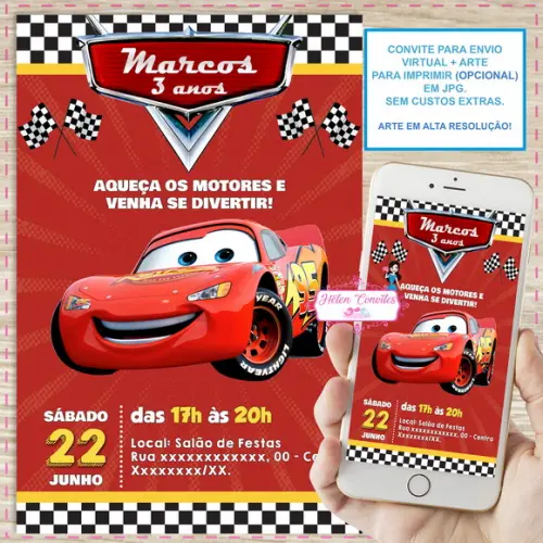 Convite Digital Carros