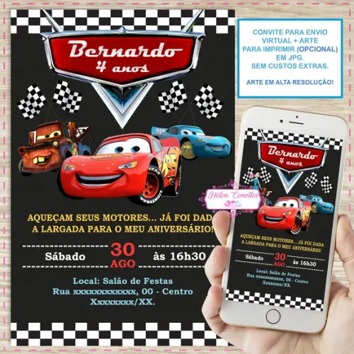 Convite Digital Carros