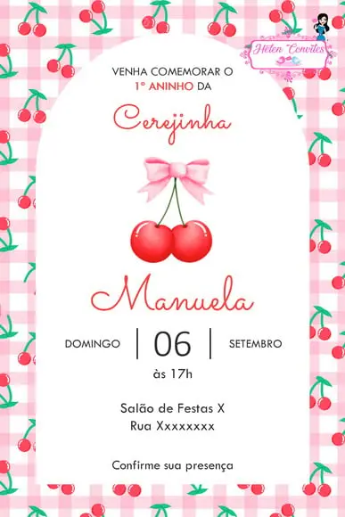 Convite Digital Cerejinha