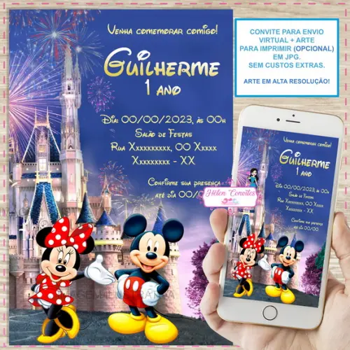 Convite Digital Castelo do Mickey