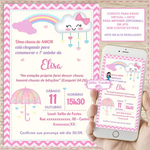 Convite Digital Chuva de Amor