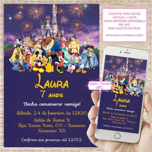 Convite Digital Disney