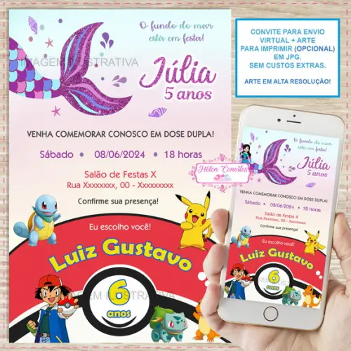 Convite Digital Dois Temas - Qualquer Tema