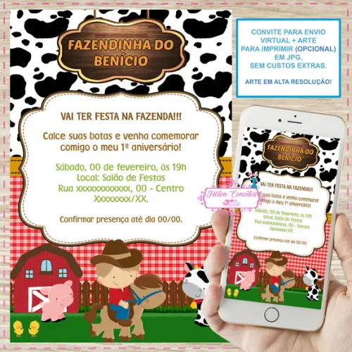 Convite Digital Fazendinha