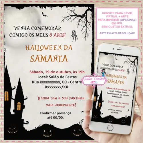 Convite Digital Halloween
