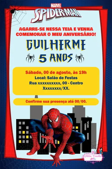 Convite Digital Homem Aranha