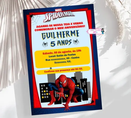 Convite Digital Homem Aranha