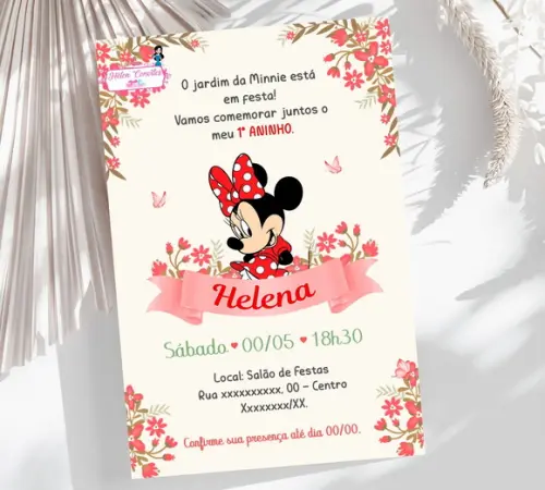 Convite Digital Jardim da Minnie