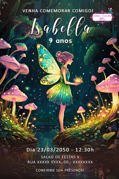 Convite Digital Jardim das Fadas