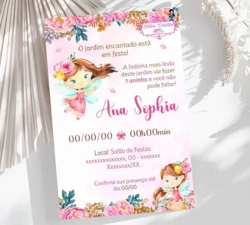 Convite Digital Jardim das Fadas