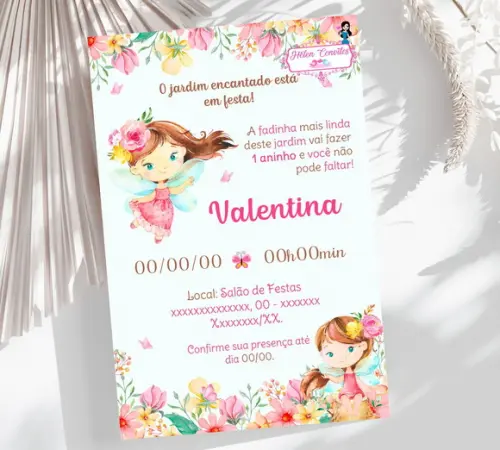 Convite Digital Jardim das Fadas