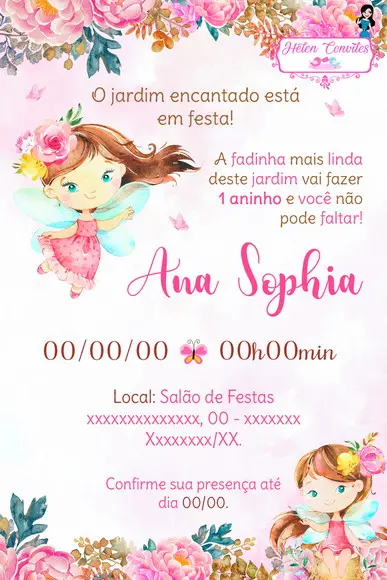 Convite Digital Jardim das Fadas