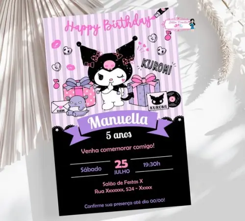 Convite Digital Kuromi