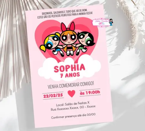Convite Digital Meninas Super Poderosas
