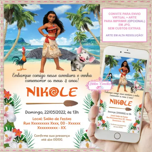 Convite Digital Moana