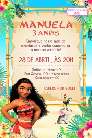 Convite Digital Moana