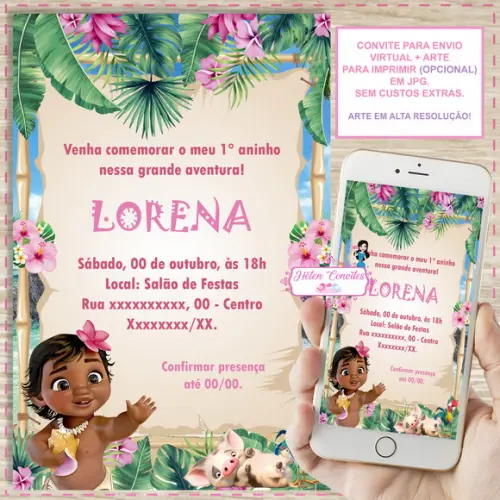 Convite Digital Moana