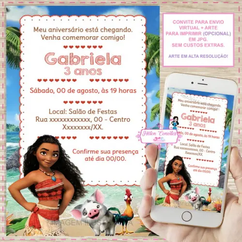Convite Digital Moana