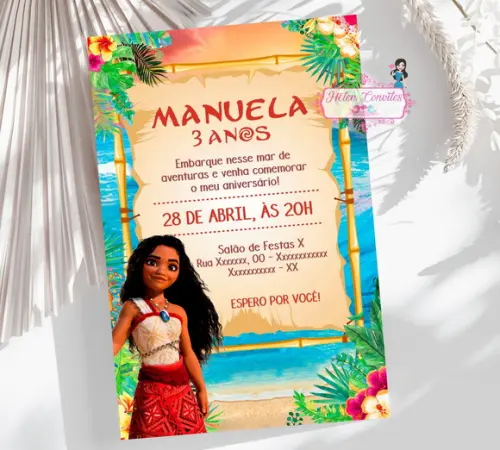 Convite Digital Moana 2