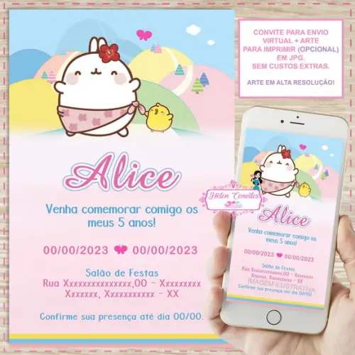 Convite Digital Molang