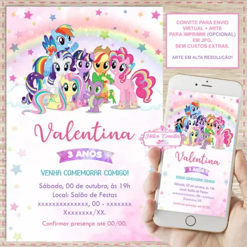 Convite Digital My Little Pony