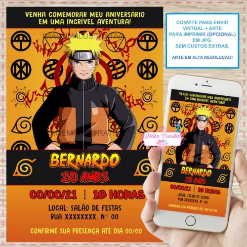 Convite Digital Naruto