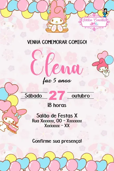 Convite Digital My Melody
