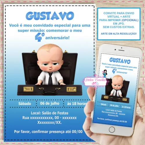 Convite Digital o Poderoso Chefinho