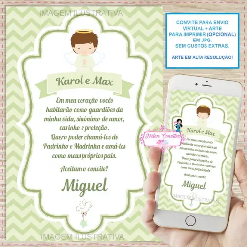 Convite Digital Padrinhos de Batismo