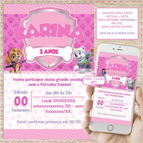 Convite Digital Patrulha Canina