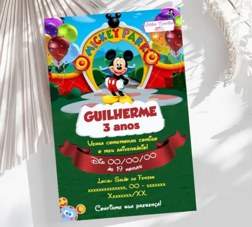 Convite Digital Parque do Mickey