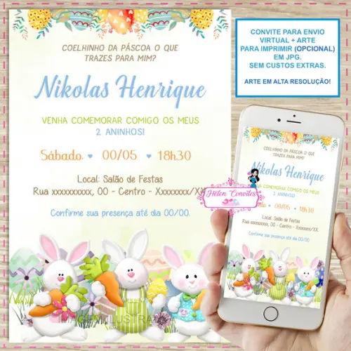 Convite Digital Páscoa