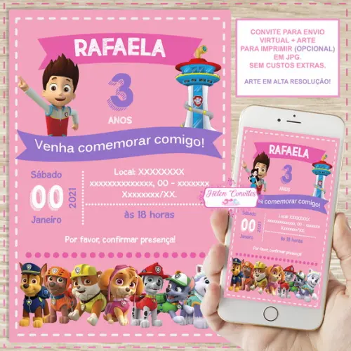 Convite Digital Patrulha Canina