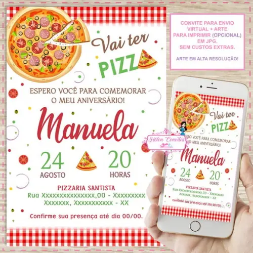 Convite Digital Pizza