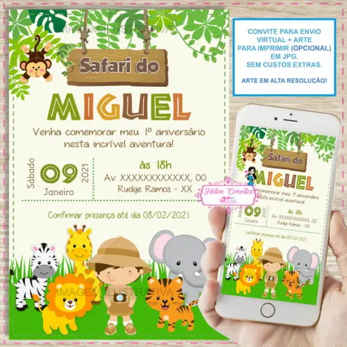 Convite Digital Safári
