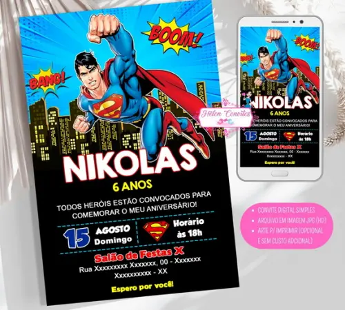Convite Digital Superman