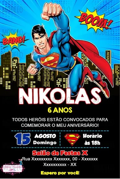 Convite Digital Superman