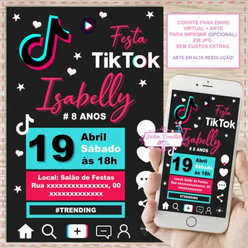 Convite Digital Tik Tok